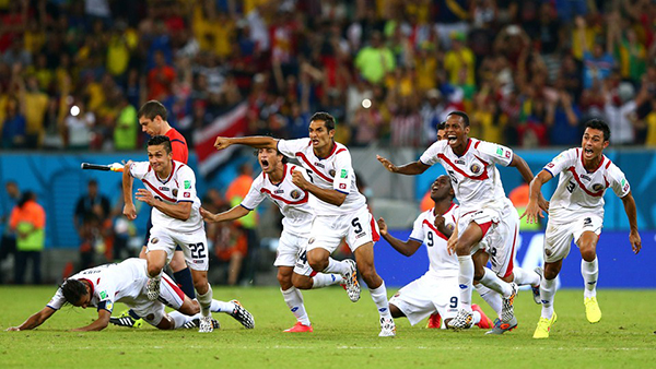 La Costa Rica festeggia alla Coppa del Mondo 2014