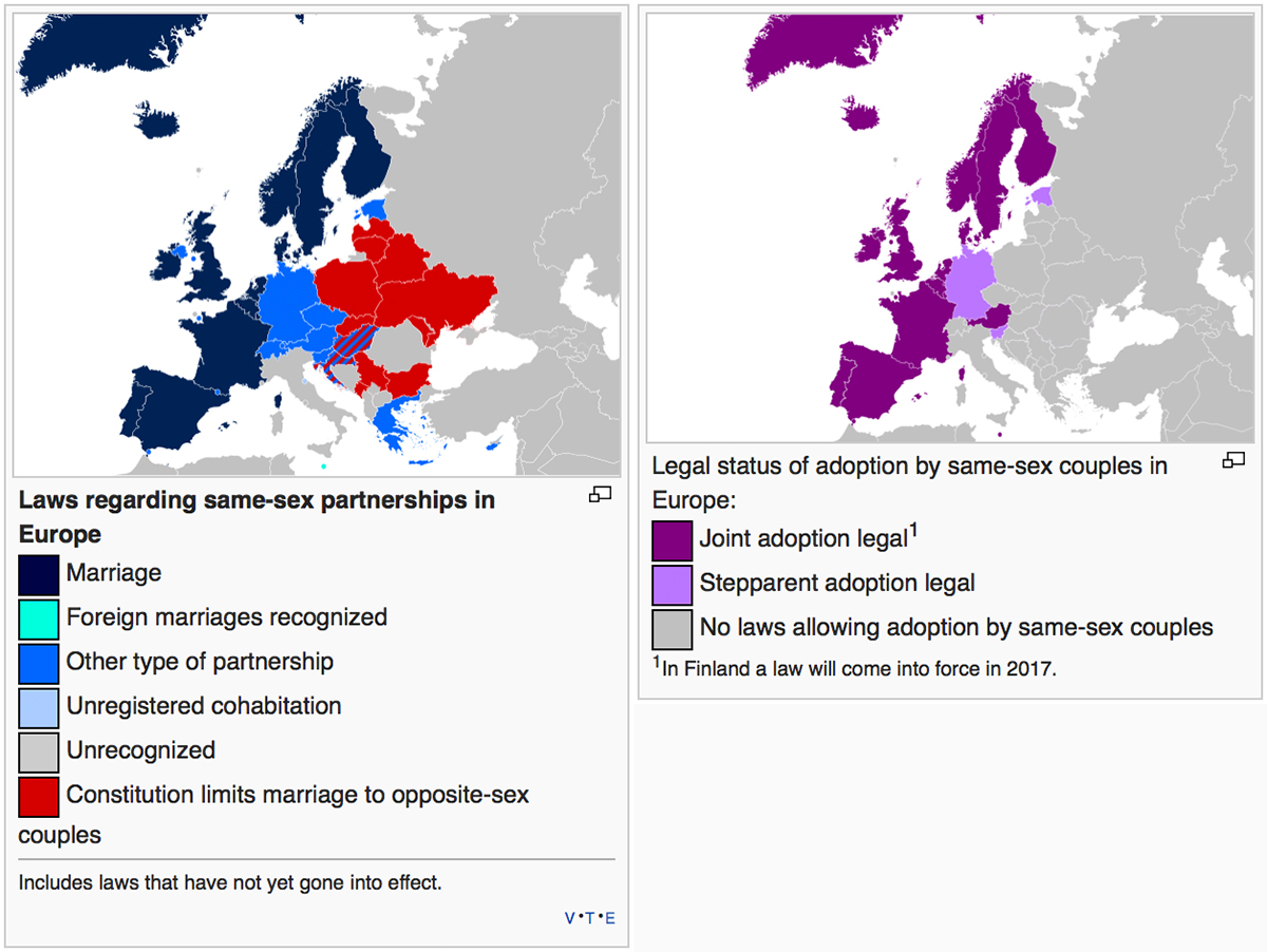 Diritti LGBT e adozioni da coppie LGBT in Europa