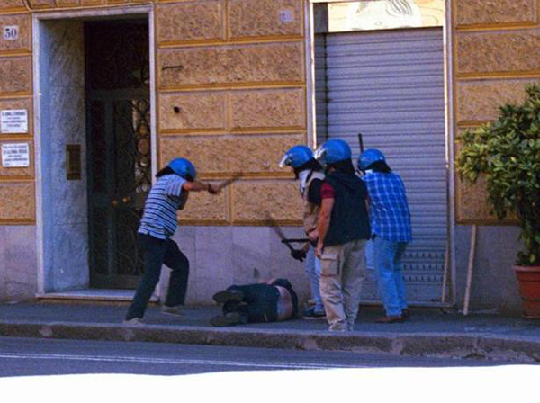 Violenza della polizia al G8 di Genova del 2001