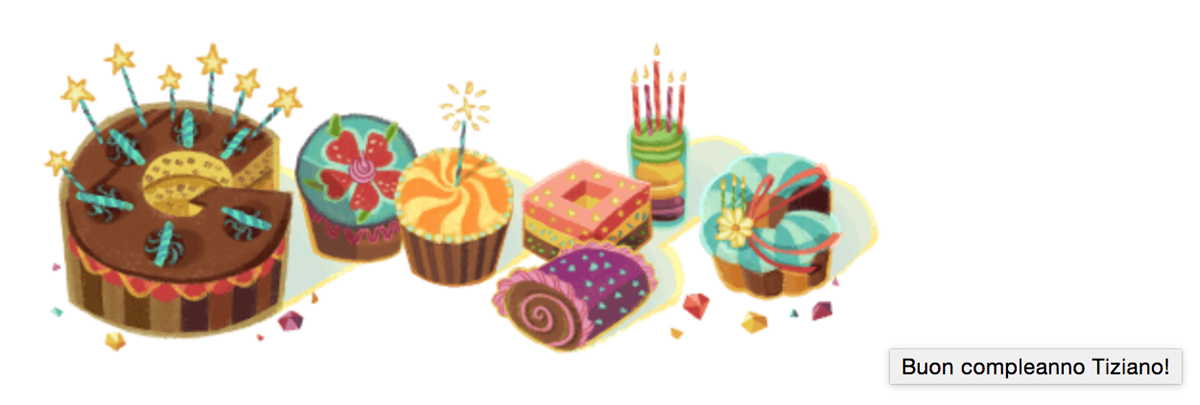 Il doodle di Google per il compleanno di Tiziano Caviglia