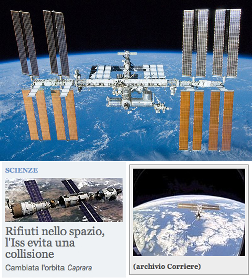 La Stazione Spaziale Internazionale oggi e le foto vecchie di anni sul Corriere della Sera