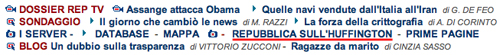 Screenshot di La Repubblica