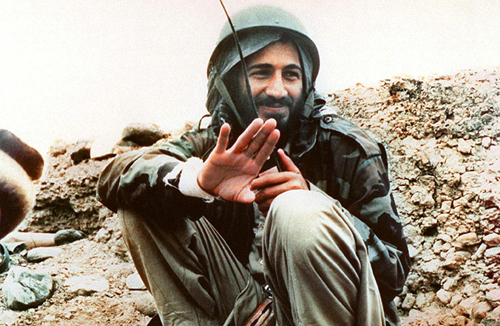 Osama bin Laden in Afghanistan nella guerra contro l'Unione Sovietica nel 1989