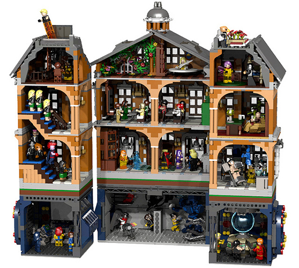 La X-Mansion riprodotta con i Lego