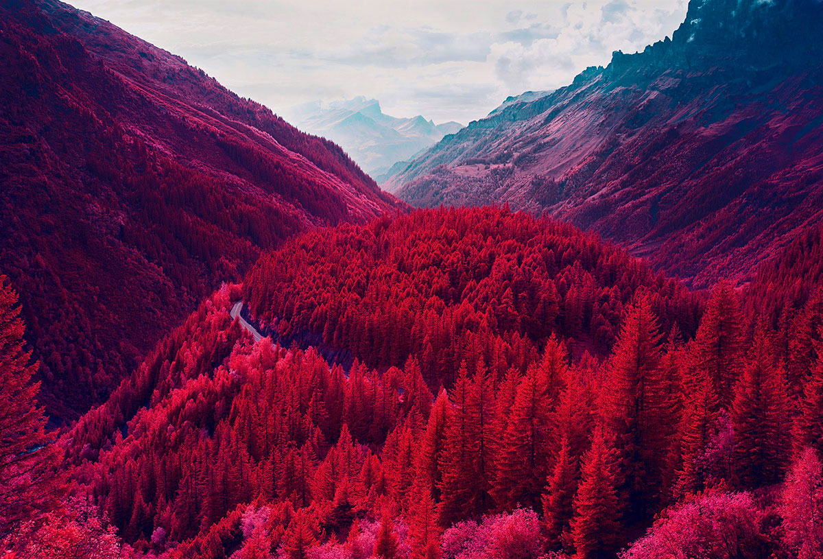 Le Alpi fotografate all'infrarosso