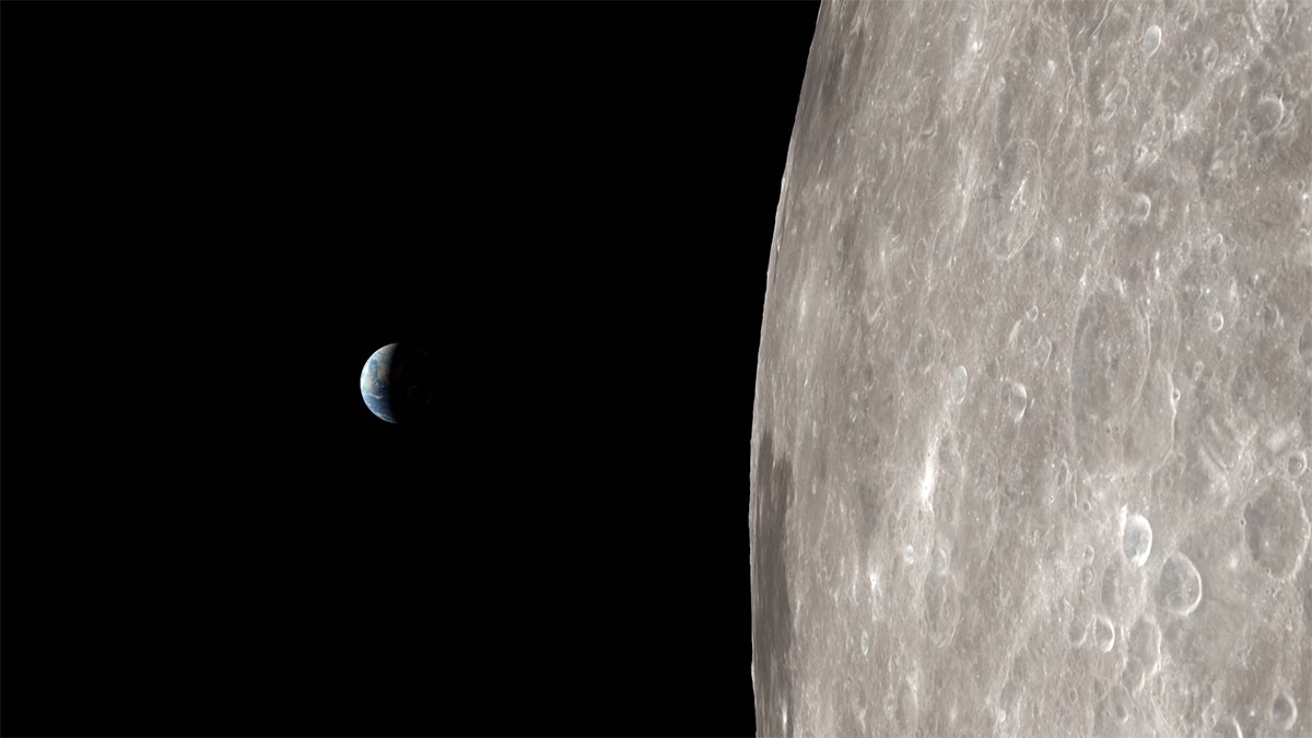 La Terra vista dall'orbita lunare