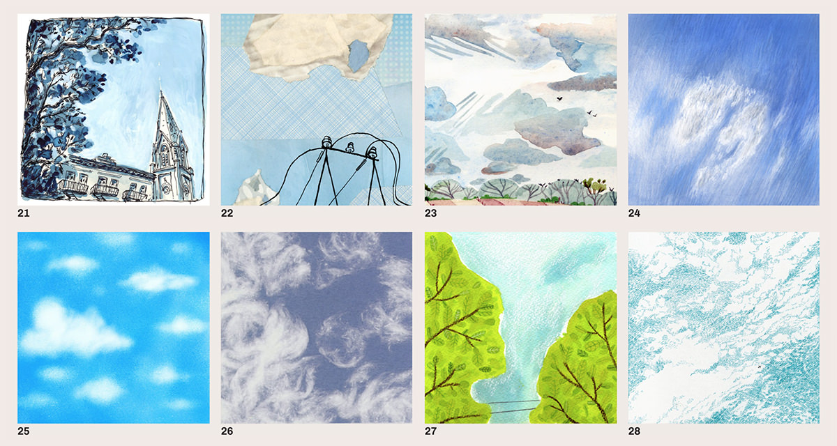 Il cielo alla stessa ora dipinto da 88 artisti in tutto il mondo