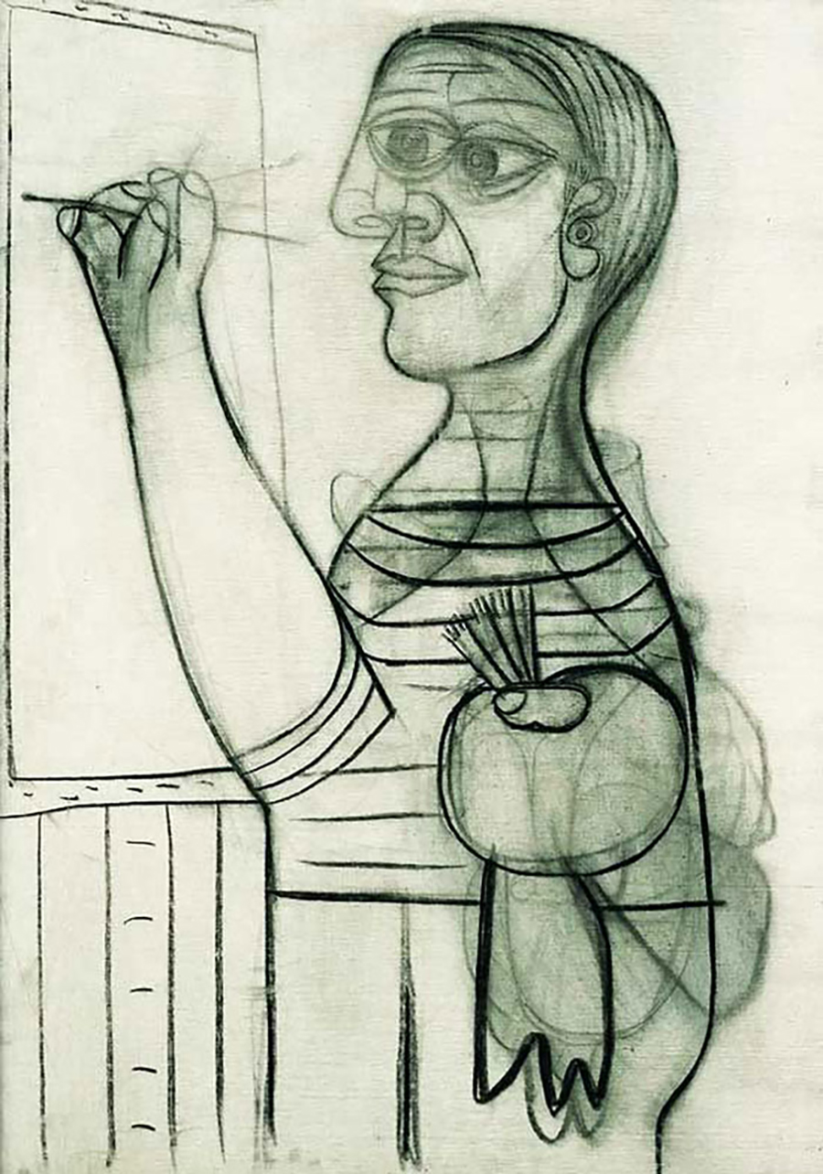 Pablo Picasso autoritratto a 56 anni