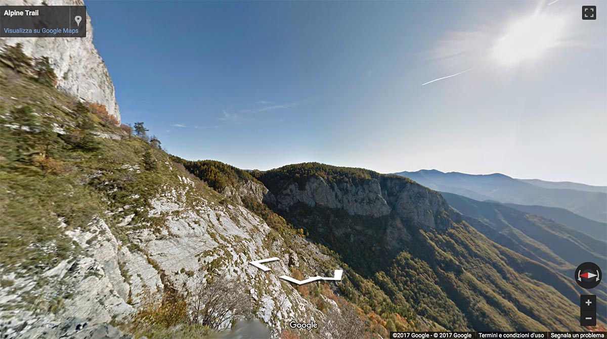 I sentieri liguri su Google Street View