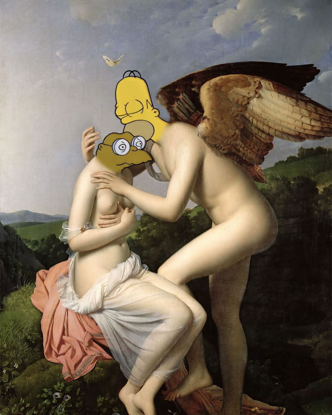 Fine Art Simpsons - Amore e Psiche (Gérard)