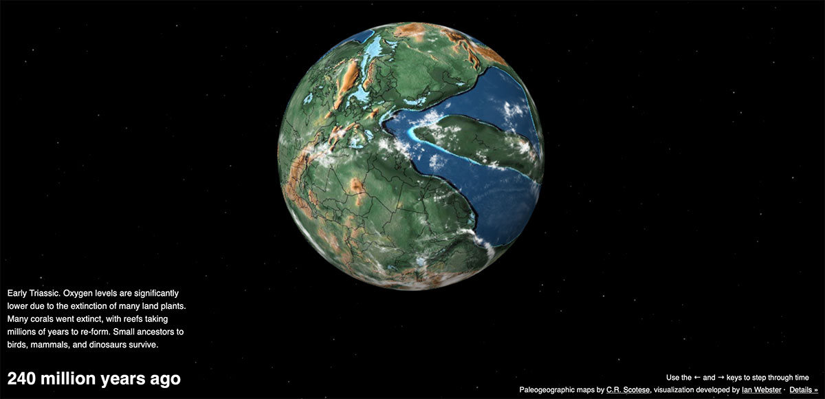 La mappa della Terra nel triassico
